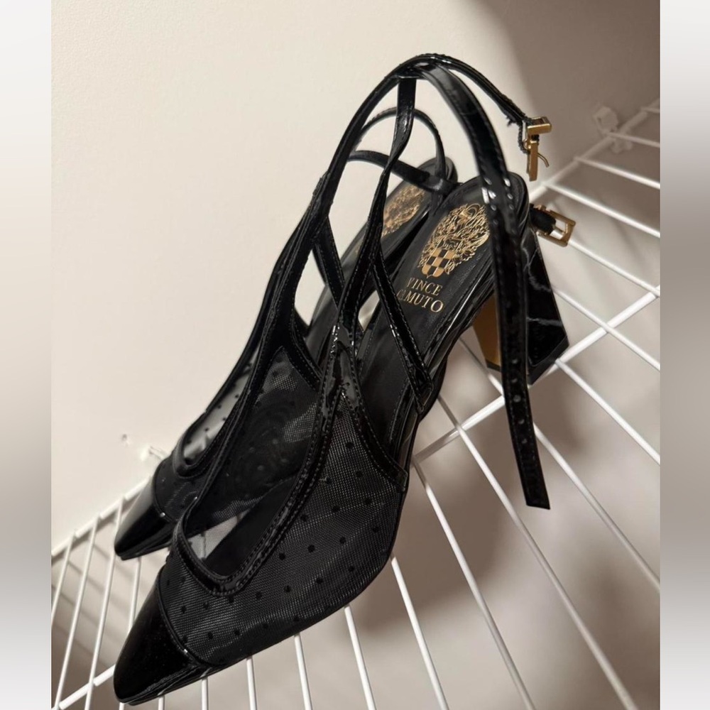 Vince Camuto Glossy Black Heels